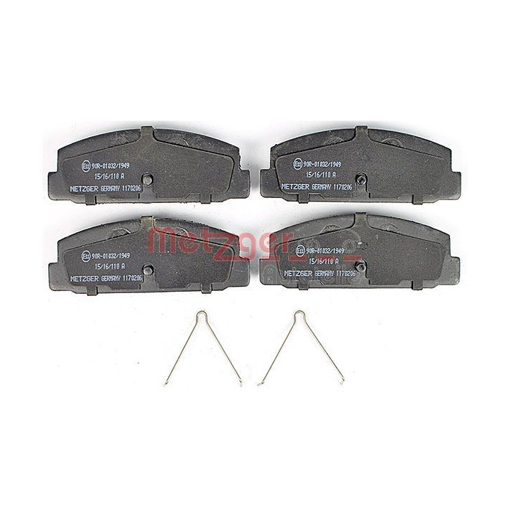 Stabdžių trinkelių rinkinys, diskinis stabdys METZGER 1170206