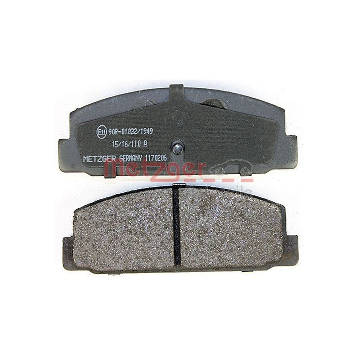 Stabdžių trinkelių rinkinys, diskinis stabdys METZGER 1170206