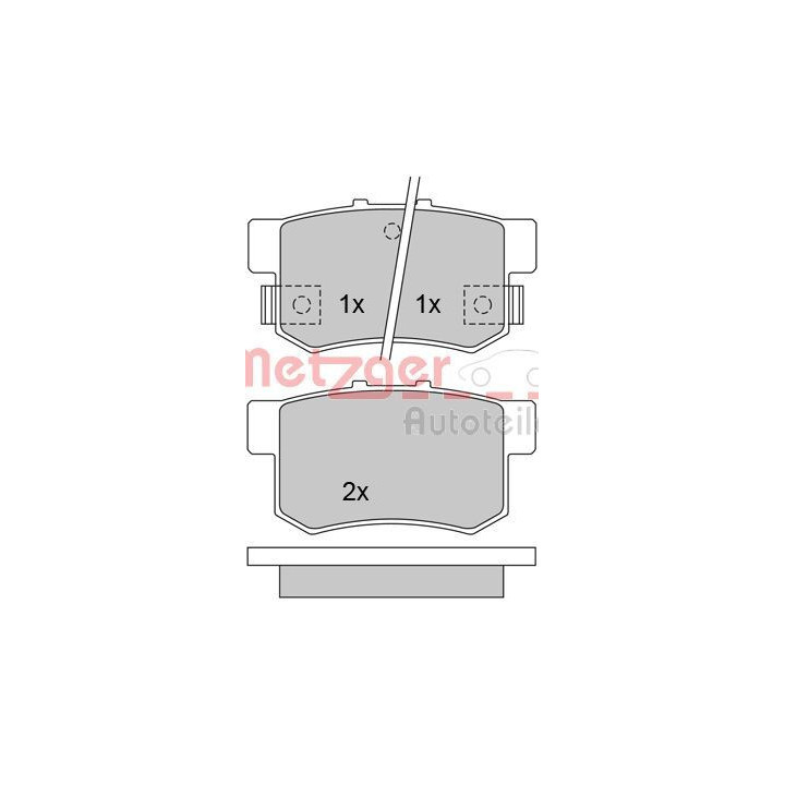 Stabdžių trinkelių rinkinys, diskinis stabdys METZGER 1170213