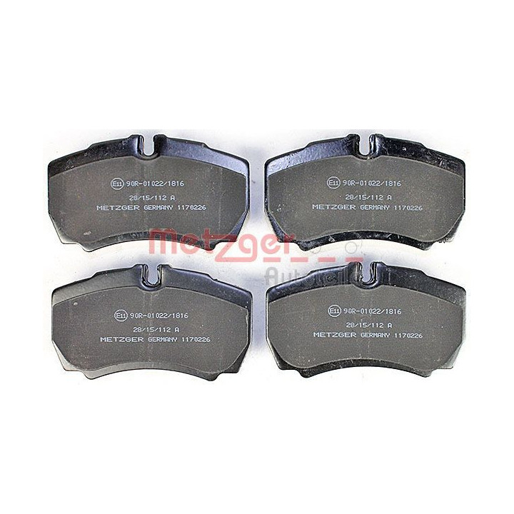 Stabdžių trinkelių rinkinys, diskinis stabdys METZGER 1170226