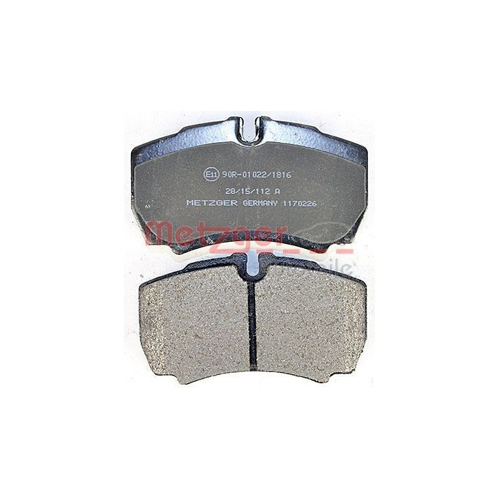 Stabdžių trinkelių rinkinys, diskinis stabdys METZGER 1170226