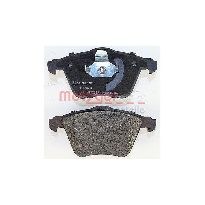 Stabdžių trinkelių rinkinys, diskinis stabdys METZGER 1170233