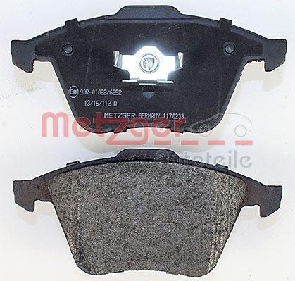 Stabdžių trinkelių rinkinys, diskinis stabdys METZGER 1170233