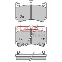 Stabdžių trinkelių rinkinys, diskinis stabdys METZGER 1170250