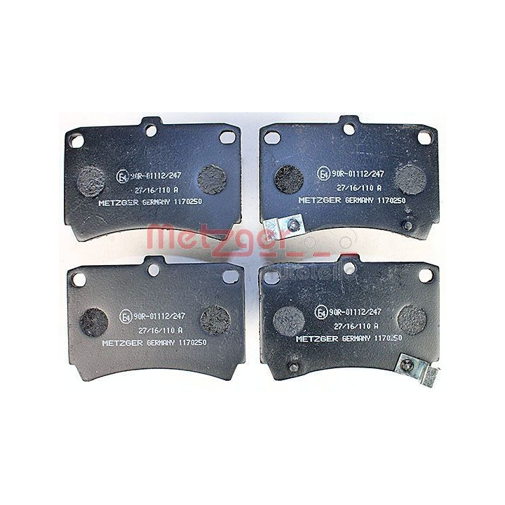 Stabdžių trinkelių rinkinys, diskinis stabdys METZGER 1170250