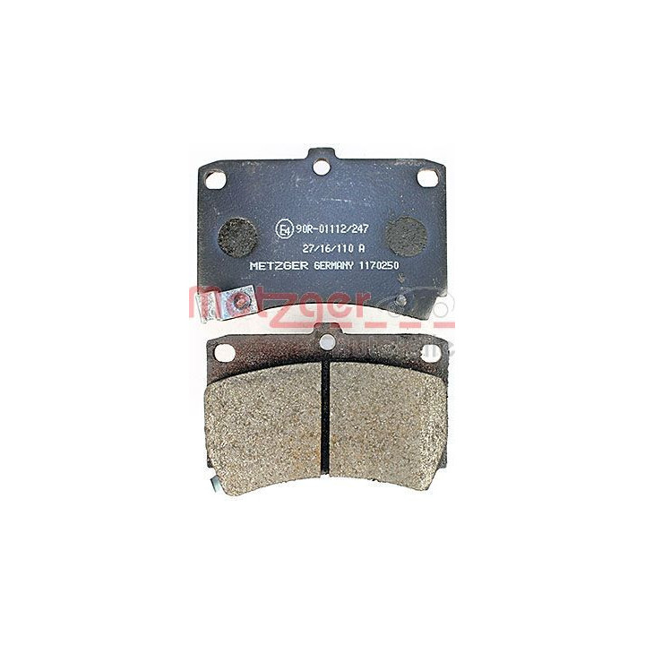 Stabdžių trinkelių rinkinys, diskinis stabdys METZGER 1170250