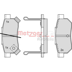 Stabdžių trinkelių rinkinys, diskinis stabdys METZGER 1170251