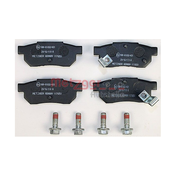 Stabdžių trinkelių rinkinys, diskinis stabdys METZGER 1170251