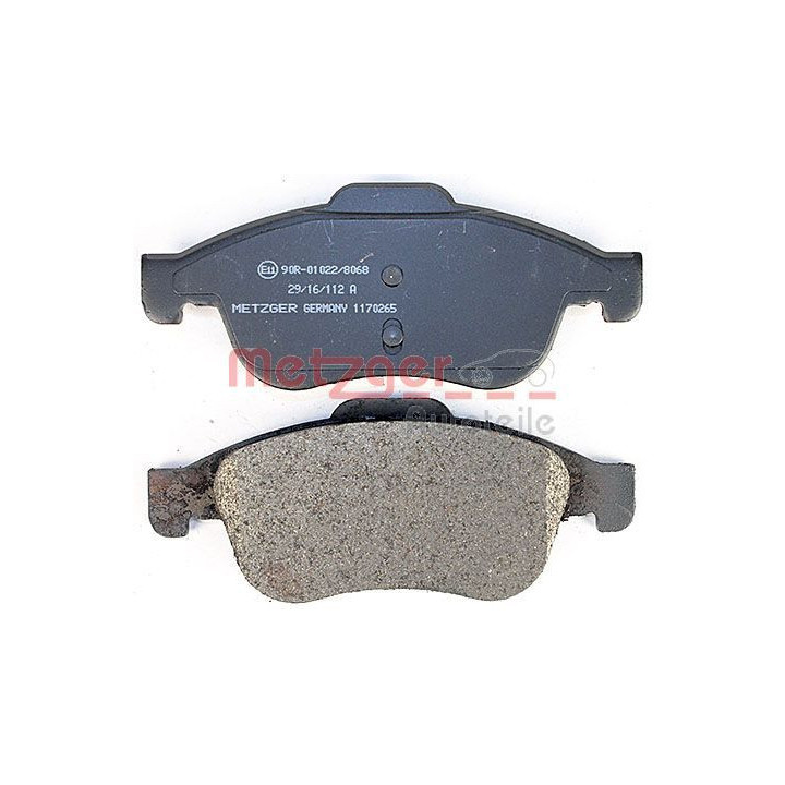 Stabdžių trinkelių rinkinys, diskinis stabdys METZGER 1170265