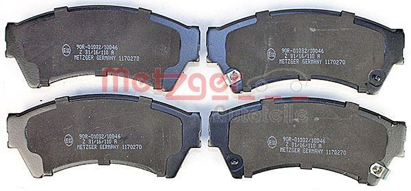 Stabdžių trinkelių rinkinys, diskinis stabdys METZGER 1170270