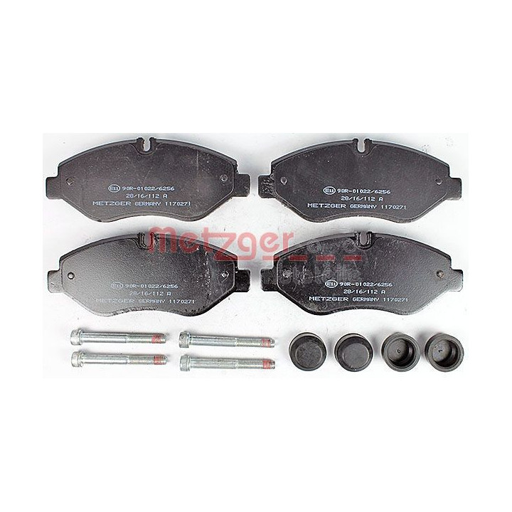 Stabdžių trinkelių rinkinys, diskinis stabdys METZGER 1170271