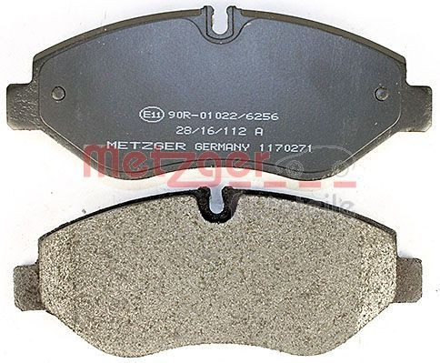 Stabdžių trinkelių rinkinys, diskinis stabdys METZGER 1170271