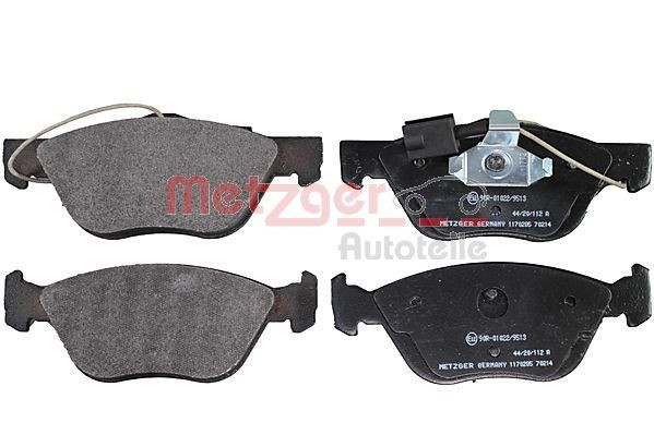 Stabdžių trinkelių rinkinys, diskinis stabdys METZGER 1170285