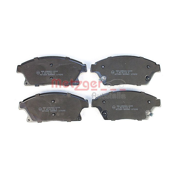 Stabdžių trinkelių rinkinys, diskinis stabdys METZGER 1170292