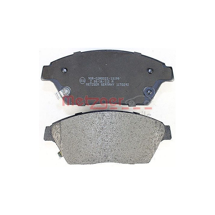 Stabdžių trinkelių rinkinys, diskinis stabdys METZGER 1170292