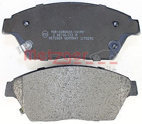 Stabdžių trinkelių rinkinys, diskinis stabdys METZGER 1170292