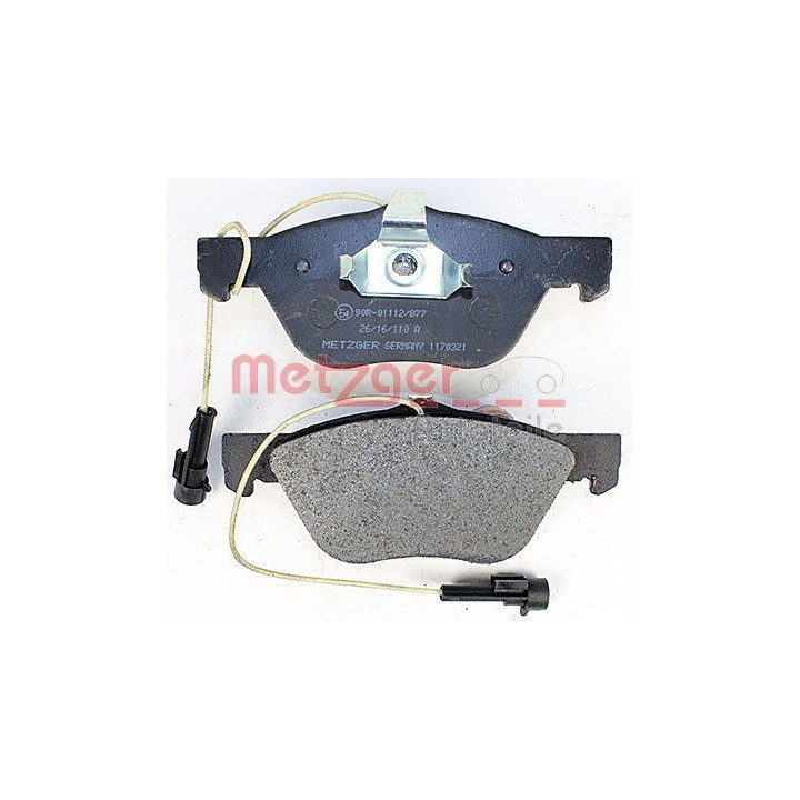 Stabdžių trinkelių rinkinys, diskinis stabdys METZGER 1170321