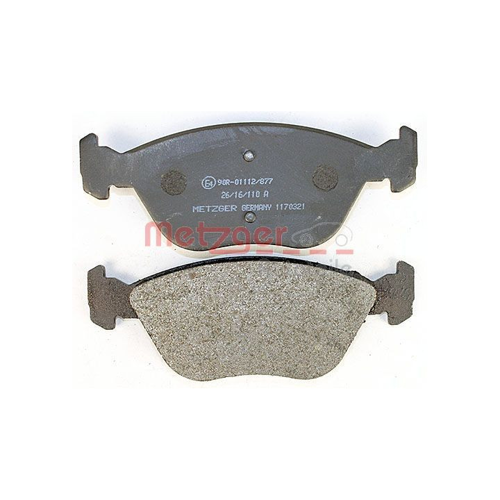 Stabdžių trinkelių rinkinys, diskinis stabdys METZGER 1170321