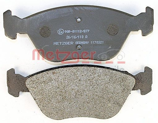 Stabdžių trinkelių rinkinys, diskinis stabdys METZGER 1170321