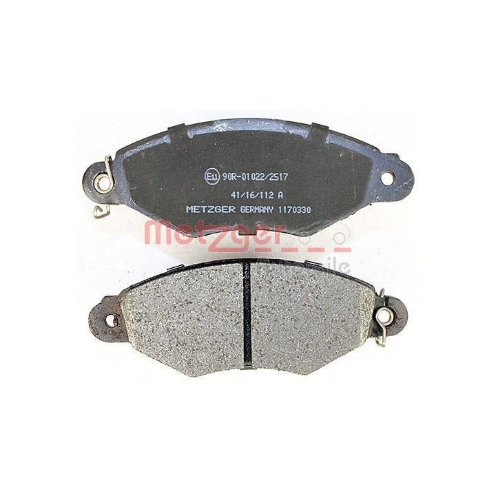 Stabdžių trinkelių rinkinys, diskinis stabdys METZGER 1170330