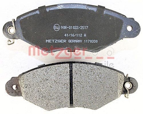 Stabdžių trinkelių rinkinys, diskinis stabdys METZGER 1170330