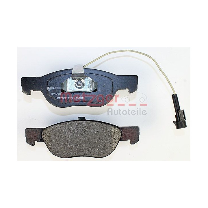 Stabdžių trinkelių rinkinys, diskinis stabdys METZGER 1170338