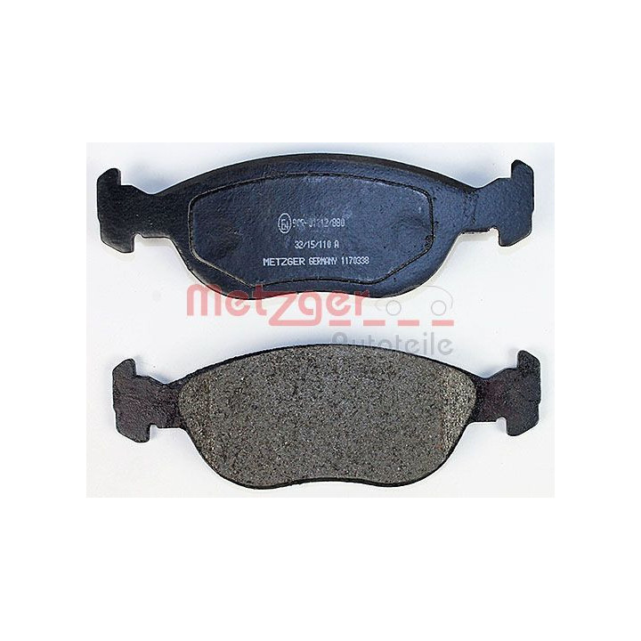 Stabdžių trinkelių rinkinys, diskinis stabdys METZGER 1170338