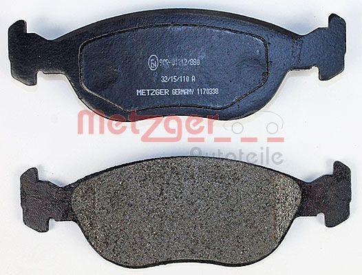 Stabdžių trinkelių rinkinys, diskinis stabdys METZGER 1170338