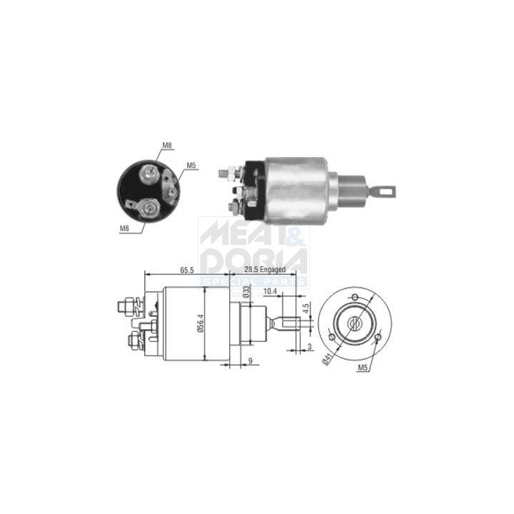 Solenoidinis jungiklis, starteris MEAT & DORIA 46019