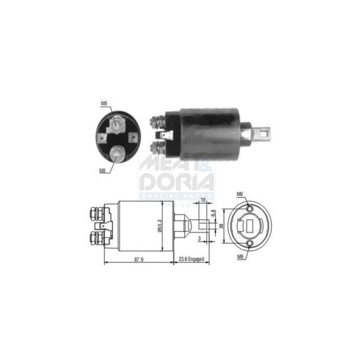 Solenoidinis jungiklis, starteris MEAT & DORIA 46024