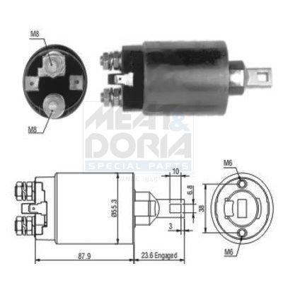 Solenoidinis jungiklis, starteris MEAT & DORIA 46024