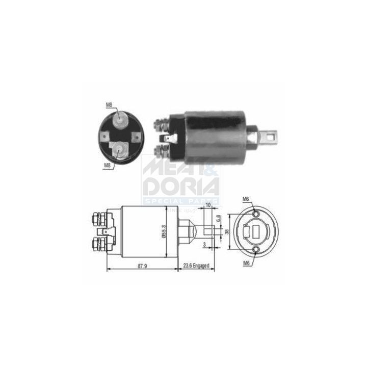 Solenoidinis jungiklis, starteris MEAT & DORIA 46026