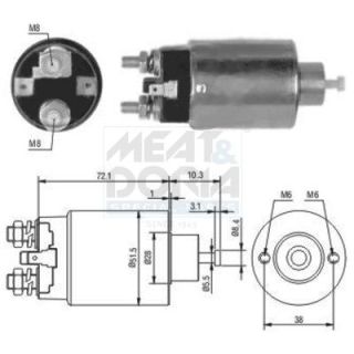 Solenoidinis jungiklis, starteris MEAT & DORIA 46027