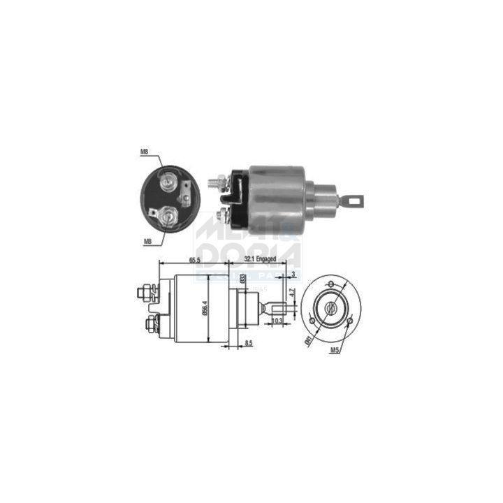 Solenoidinis jungiklis, starteris MEAT & DORIA 46030