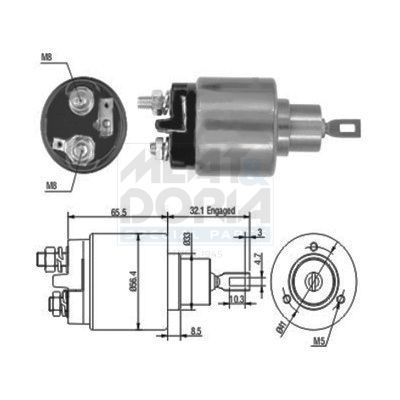 Solenoidinis jungiklis, starteris MEAT & DORIA 46030
