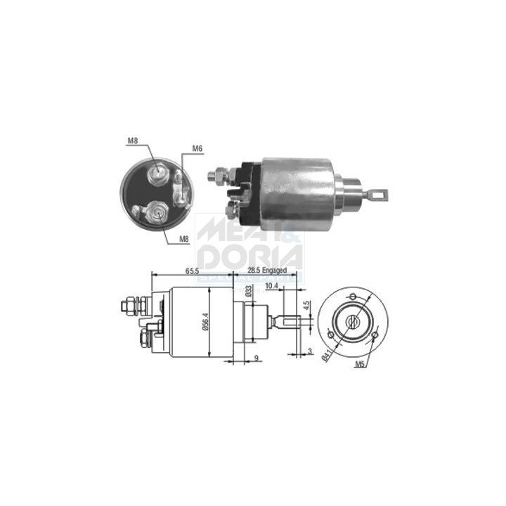 Solenoidinis jungiklis, starteris MEAT & DORIA 46035