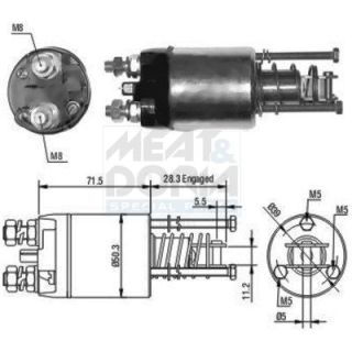 Solenoidinis jungiklis, starteris MEAT & DORIA 46046