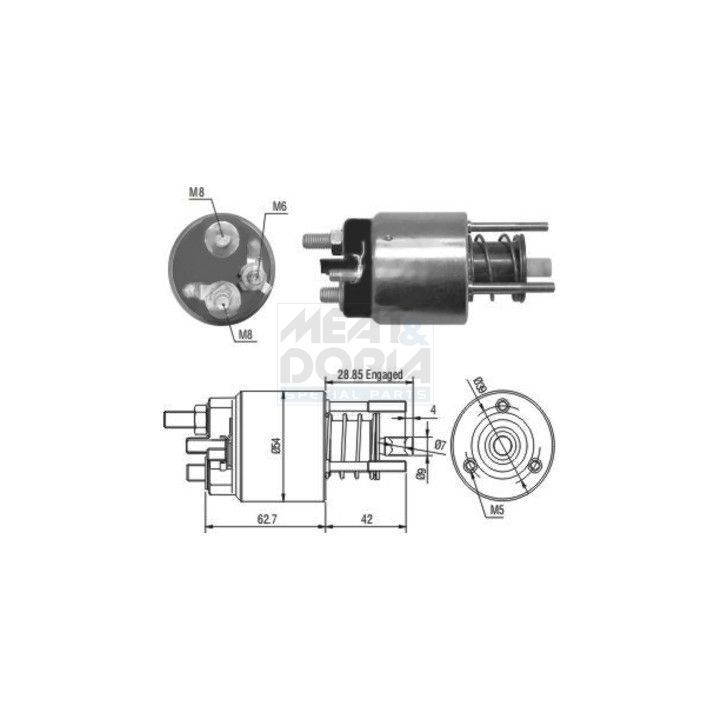 Solenoidinis jungiklis, starteris MEAT & DORIA 46050