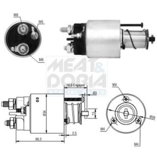 Solenoidinis jungiklis, starteris MEAT & DORIA 46054
