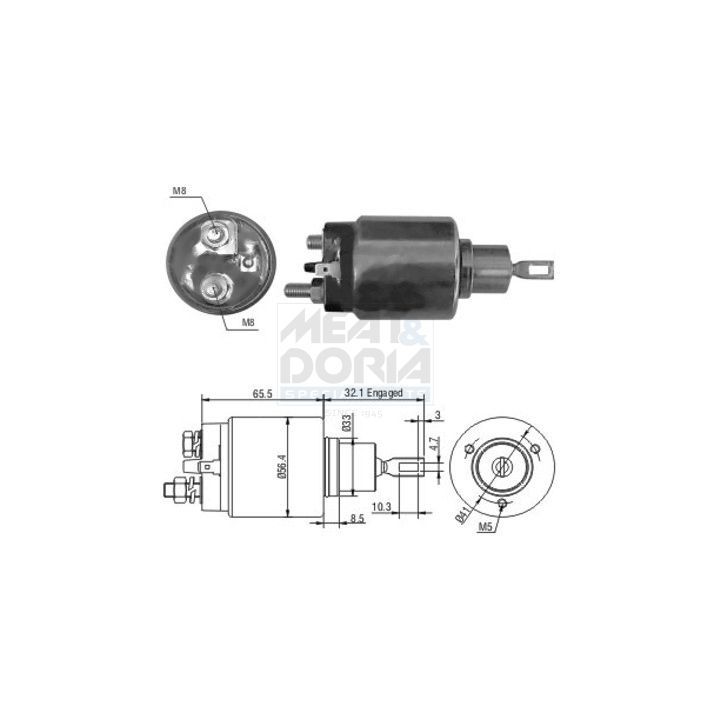 Solenoidinis jungiklis, starteris MEAT & DORIA 46067
