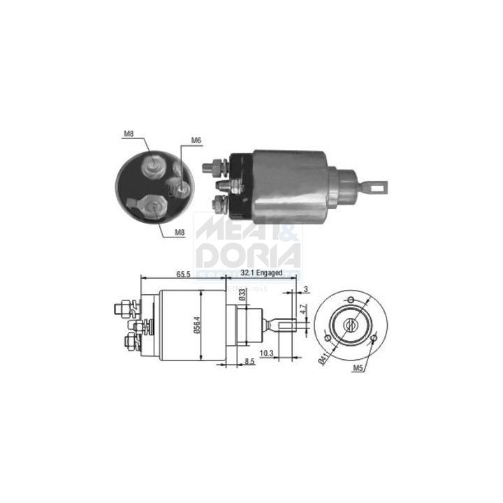 Solenoidinis jungiklis, starteris MEAT & DORIA 46069