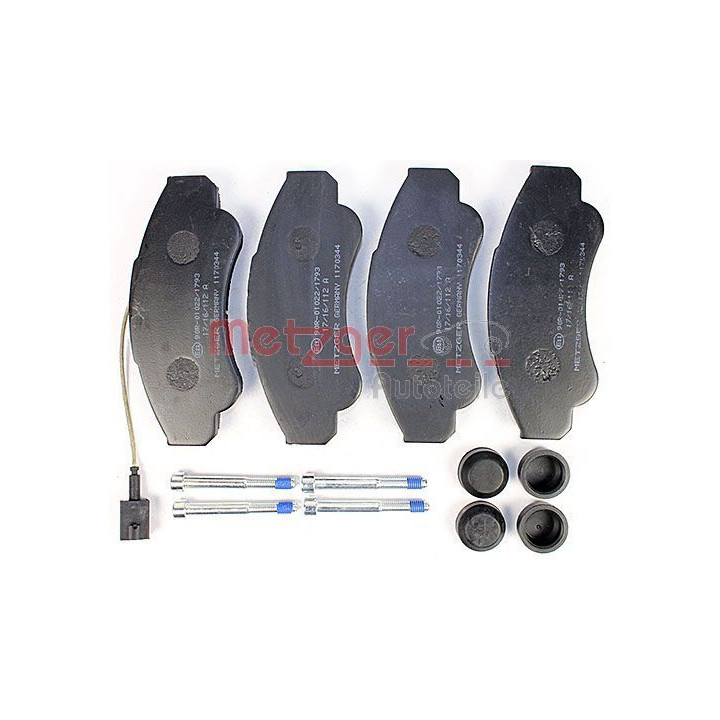 Stabdžių trinkelių rinkinys, diskinis stabdys METZGER 1170344