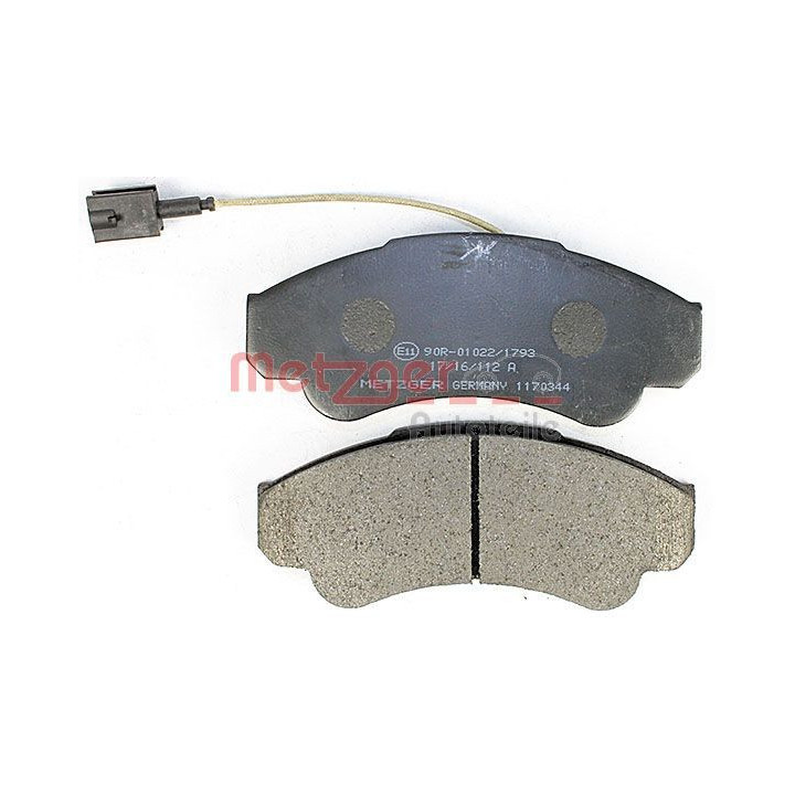 Stabdžių trinkelių rinkinys, diskinis stabdys METZGER 1170344