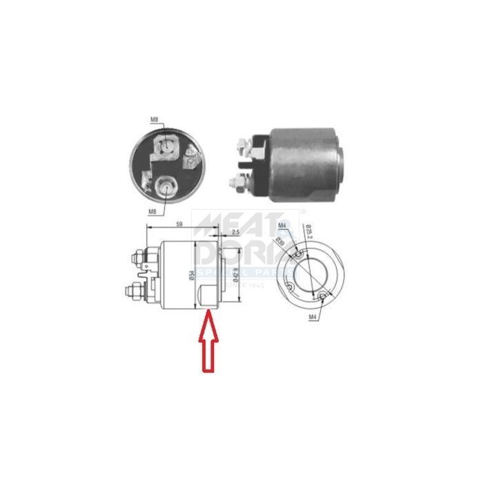 Solenoidinis jungiklis, starteris MEAT & DORIA 46085