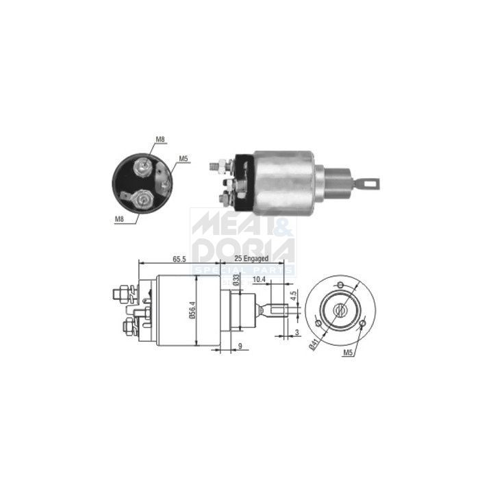 Solenoidinis jungiklis, starteris MEAT & DORIA 46103