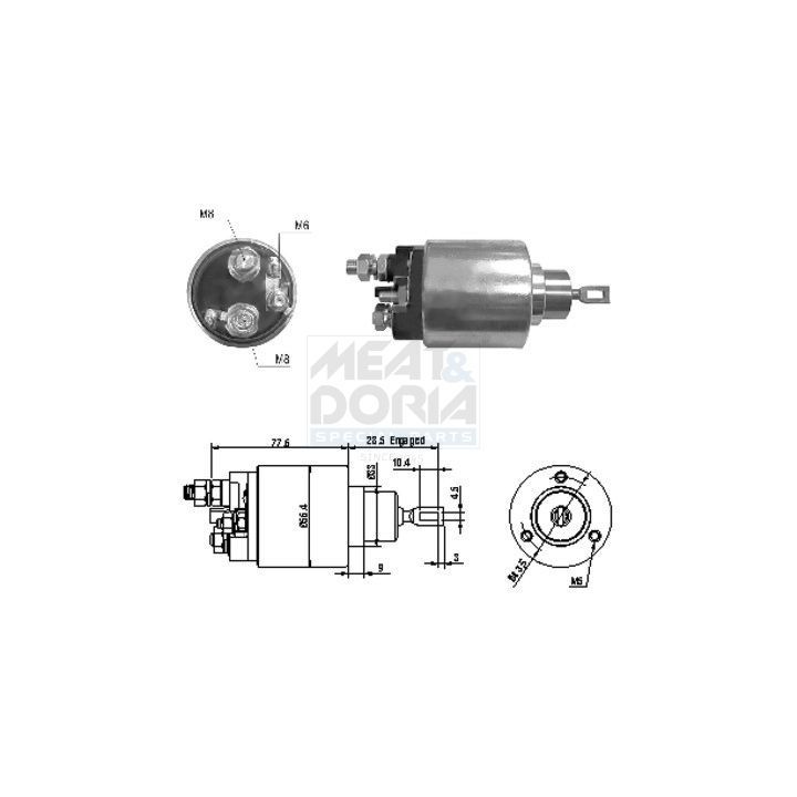 Solenoidinis jungiklis, starteris MEAT & DORIA 46130