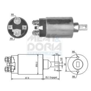 Solenoidinis jungiklis, starteris MEAT & DORIA 46143
