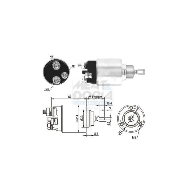 Solenoidinis jungiklis, starteris MEAT & DORIA 46151
