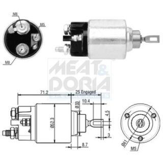 Solenoidinis jungiklis, starteris MEAT & DORIA 46154