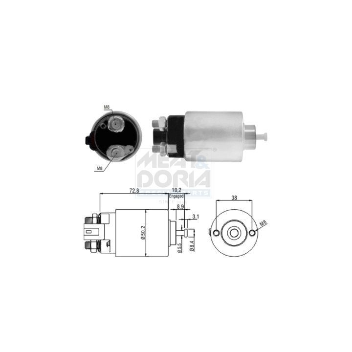 Solenoidinis jungiklis, starteris MEAT & DORIA 46156